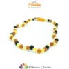 Collana BABY ambra multicolor satinato chiusura a vite