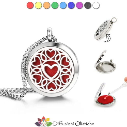 Alternative view of Collana con ciondolo - Cuori