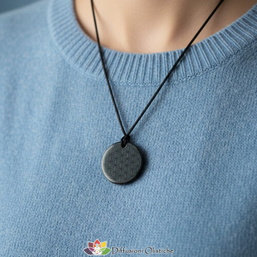 SHUNGITE T2 - Ciondolo KOGI FLOWER