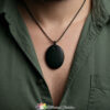 SHUNGITE T2 - Ciondolo OVALE