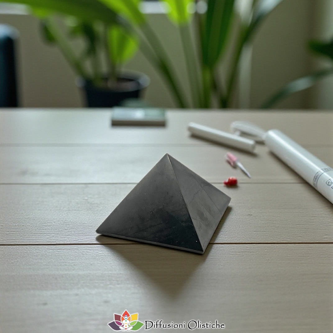 SHUNGITE T2 - Piramide piccola 4cm per lato ca.