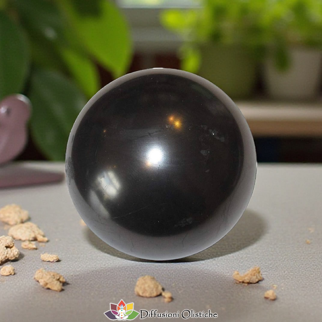 SHUNGITE T2 - Sfera grande diametro 10 cm ca.