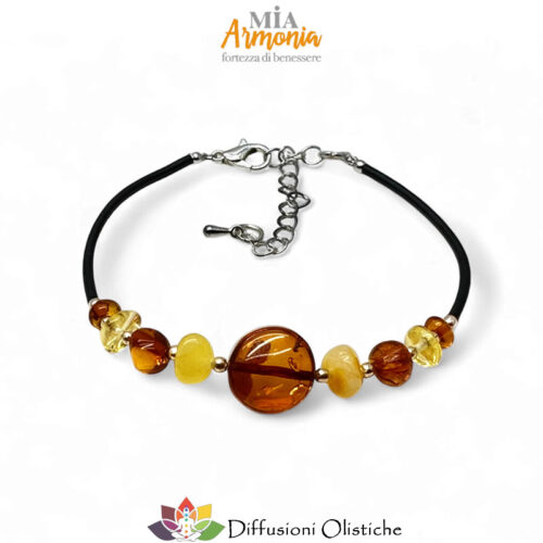 Bracciale ambra "POWER" in fantasia