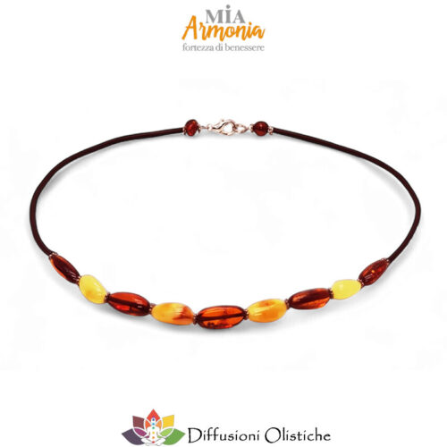 Girocollo in ambra multicolor
