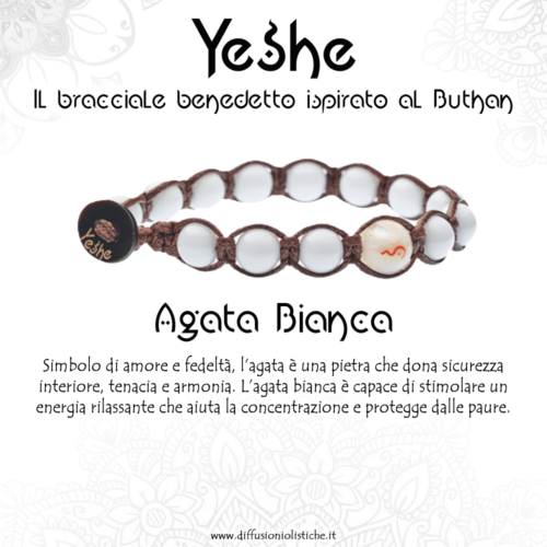 Alternative view of YESHE - Bracciale del Buthan - Agata Bianca