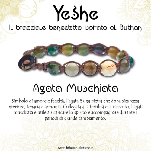 Alternative view of YESHE - Bracciale del Buthan - Agata Muschiata
