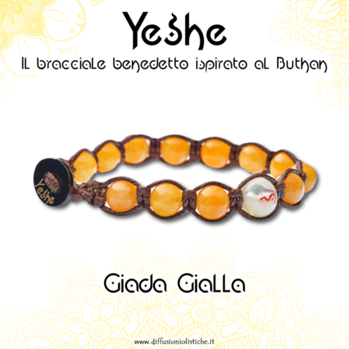 YESHE - Bracciale del Buthan - Giada Gialla