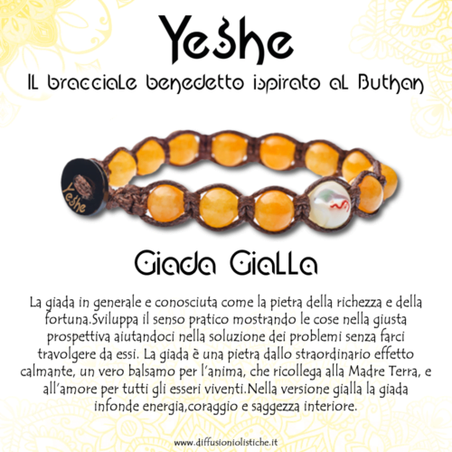 Alternative view of YESHE - Bracciale del Buthan - Giada Gialla