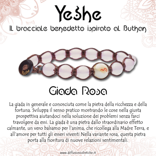 Alternative view of YESHE - Bracciale del Buthan - Giada Rosa