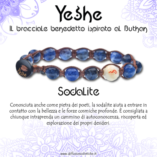 Alternative view of Yeshe - Bracciale benedetto ispirato al Buthan - Sodalite