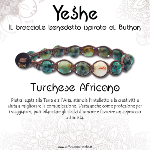 Alternative view of YESHE - Bracciale del Buthan - Turchese Africano