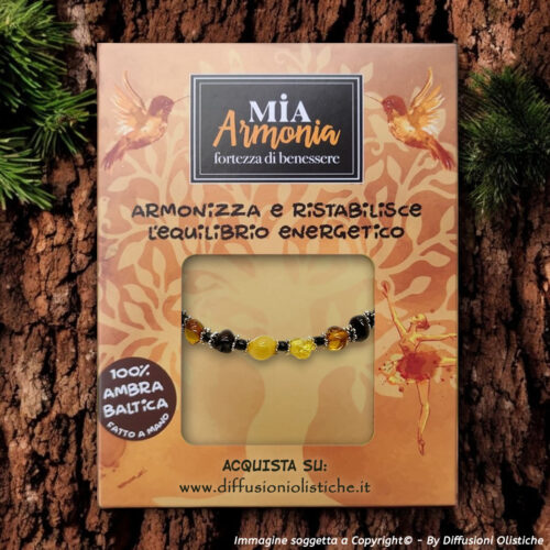 Alternative view of Bracciale in caucciù ed ambra