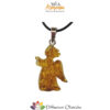 Pendente ambra "ANGIOLETTO SERENITY" sagomato con cordino