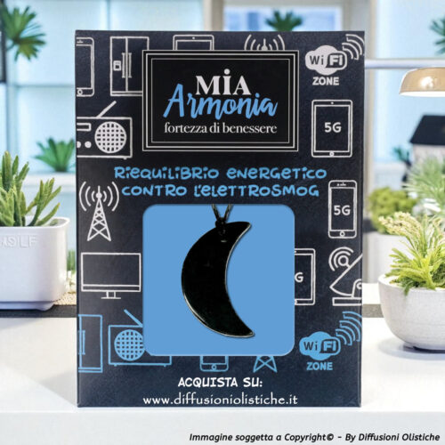 Alternative view of SHUNGITE T2 - Ciondolo MEZZA LUNA