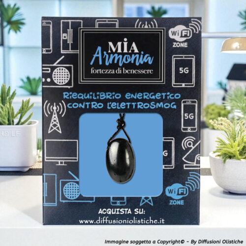 Alternative view of SHUNGITE T2 - Ciondolo OLIVA