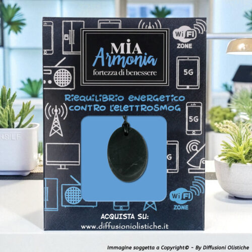 Alternative view of SHUNGITE T2 - Ciondolo OVALE