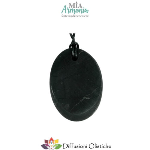 SHUNGITE T2 - Ciondolo OVALE