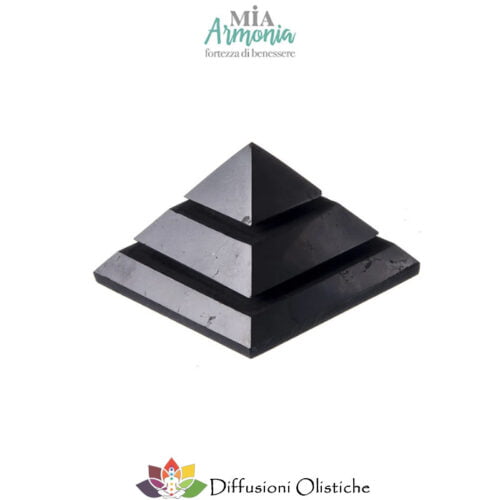 SHUNGITE T2 - Piramide Maya 5cm per lato ca.