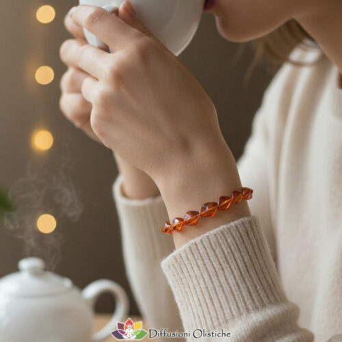 Bracciale in ambra elementi Torcion