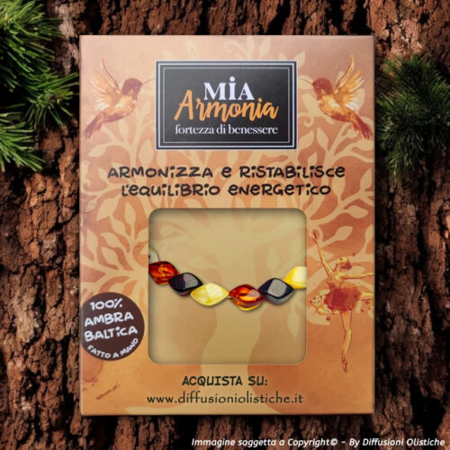 Alternative view of Bracciale in ambra elementi Torcion multicolor
